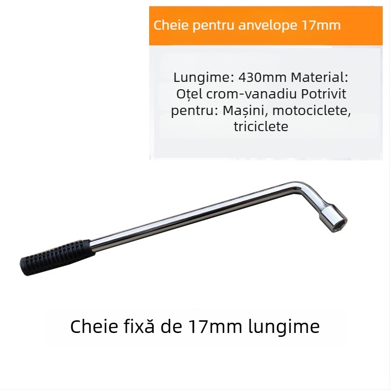 Set de chei cu socuri, tip L, pentru anvelope, din oțel crom-vanadiu