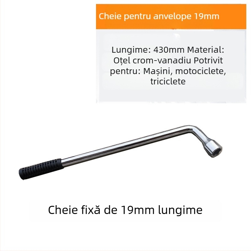 Set de chei cu socuri, tip L, pentru anvelope, din oțel crom-vanadiu