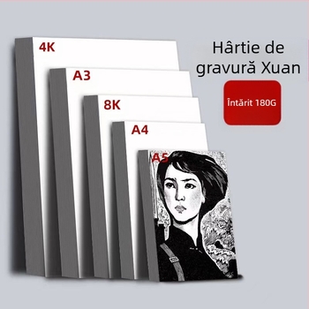 Hârtie pentru gravură în lemn, fibră din lemn, 50–70 g/m², ambalaj în pungă de plastic, origine Jiangsu