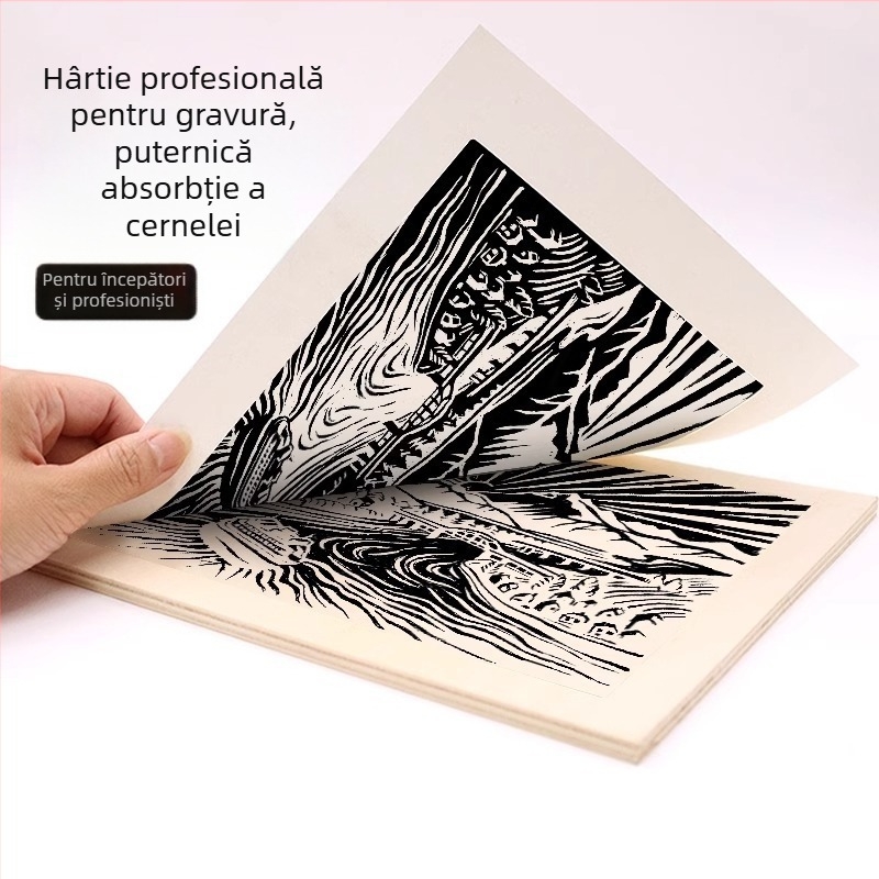 Hârtie pentru gravură în lemn, fibră din lemn, 50–70 g/m², ambalaj în pungă de plastic, origine Jiangsu