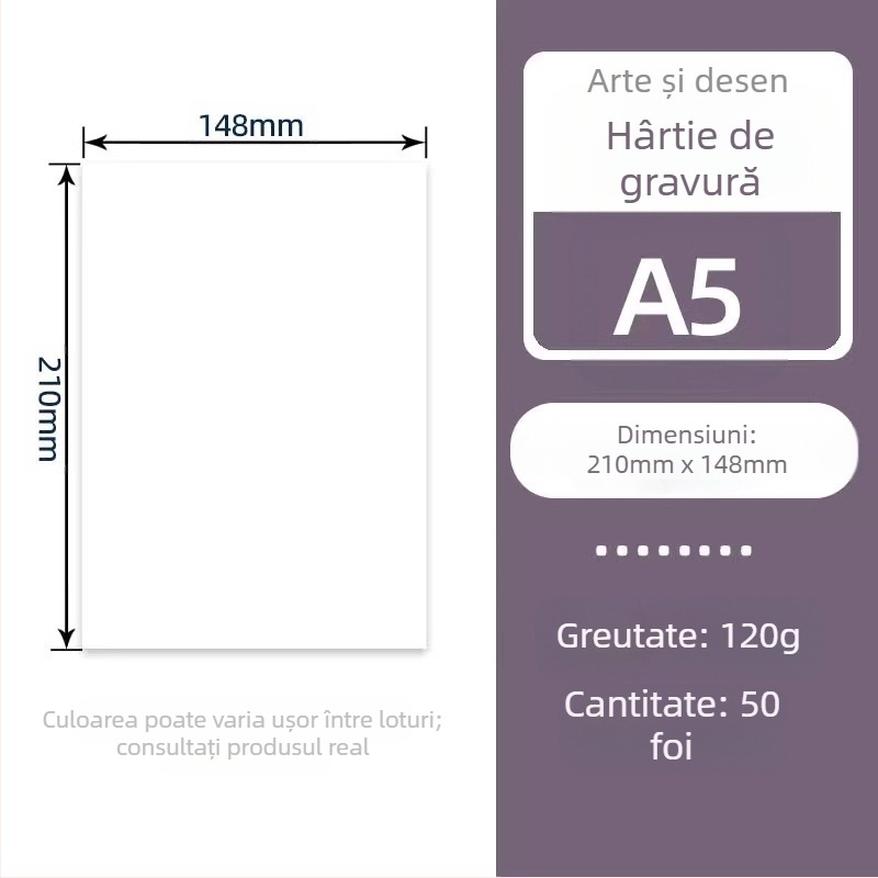 Hârtie pentru gravură în lemn, fibră din lemn, 50–70 g/m², ambalaj în pungă de plastic, origine Jiangsu