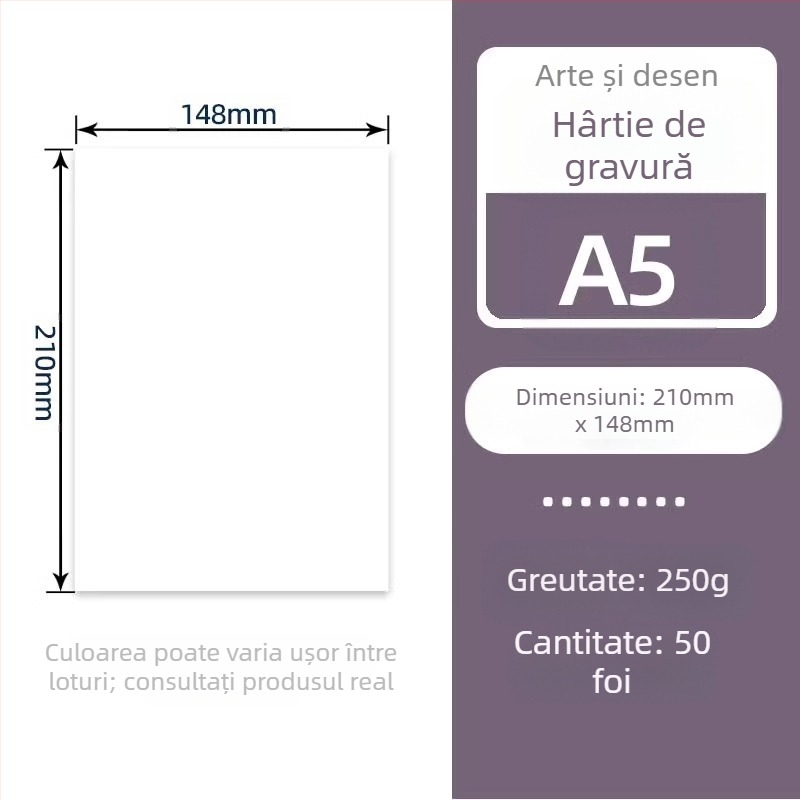 Hârtie pentru gravură în lemn, fibră din lemn, 50–70 g/m², ambalaj în pungă de plastic, origine Jiangsu