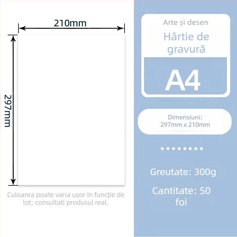 Hârtie pentru gravură în lemn, fibră din lemn, 50–70 g/m², ambalaj în pungă de plastic, origine Jiangsu