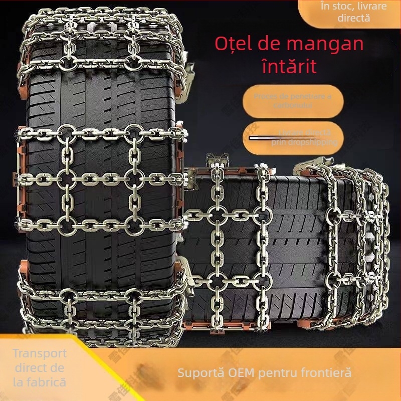 Snow King lanț de zăpadă din aliaj pentru autoturisme, stil Tian Grid, universal pentru anvelope 165-285