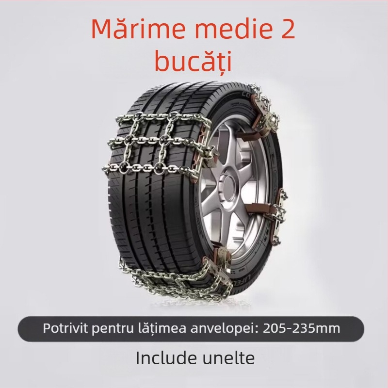 Snow King lanț de zăpadă din aliaj pentru autoturisme, stil Tian Grid, universal pentru anvelope 165-285