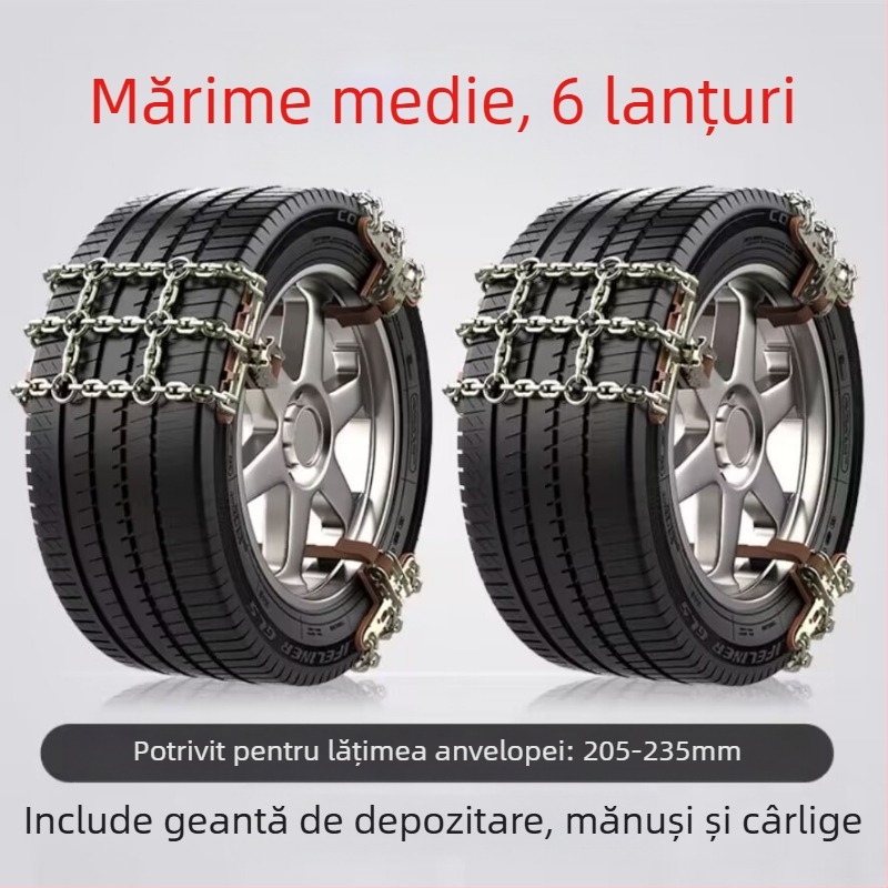 Snow King lanț de zăpadă din aliaj pentru autoturisme, stil Tian Grid, universal pentru anvelope 165-285