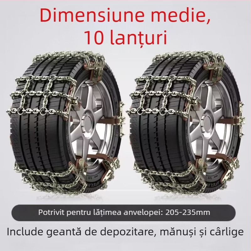 Snow King lanț de zăpadă din aliaj pentru autoturisme, stil Tian Grid, universal pentru anvelope 165-285