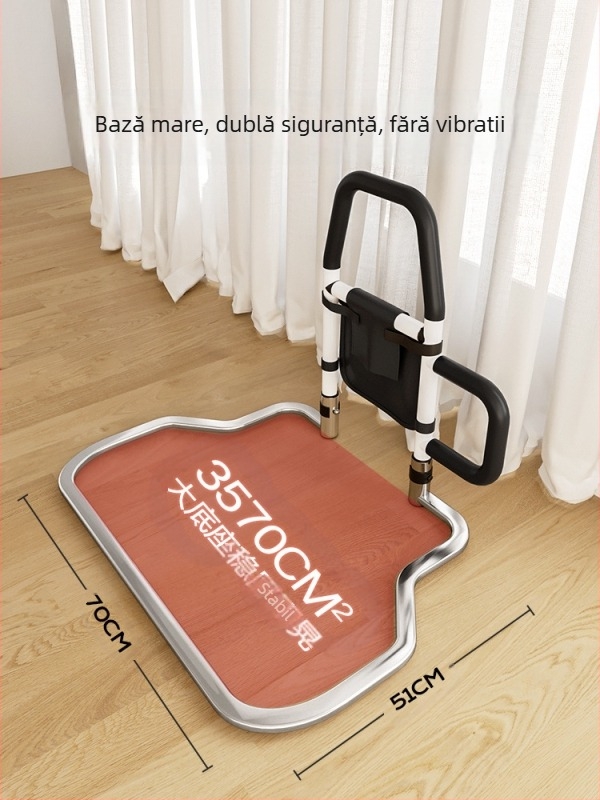 Bare de protecție pentru marginea patului, fără montaj, pentru vârstnici, din oțel inoxidabil 304 (304 oțel inoxidabil; montaj fără instrumente; fără marcă; pentru vârstnici)