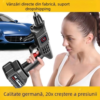Pistol de spălat auto portabil, fără fir, 21V, până la 30 bar, modelul 001, greutate 1,2 kg