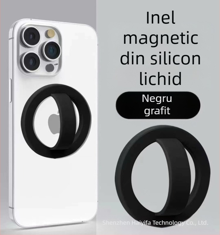 Inel magnetic pentru telefon cu MagSafe, universal, metalic, magnet puternic, anti-alunecare