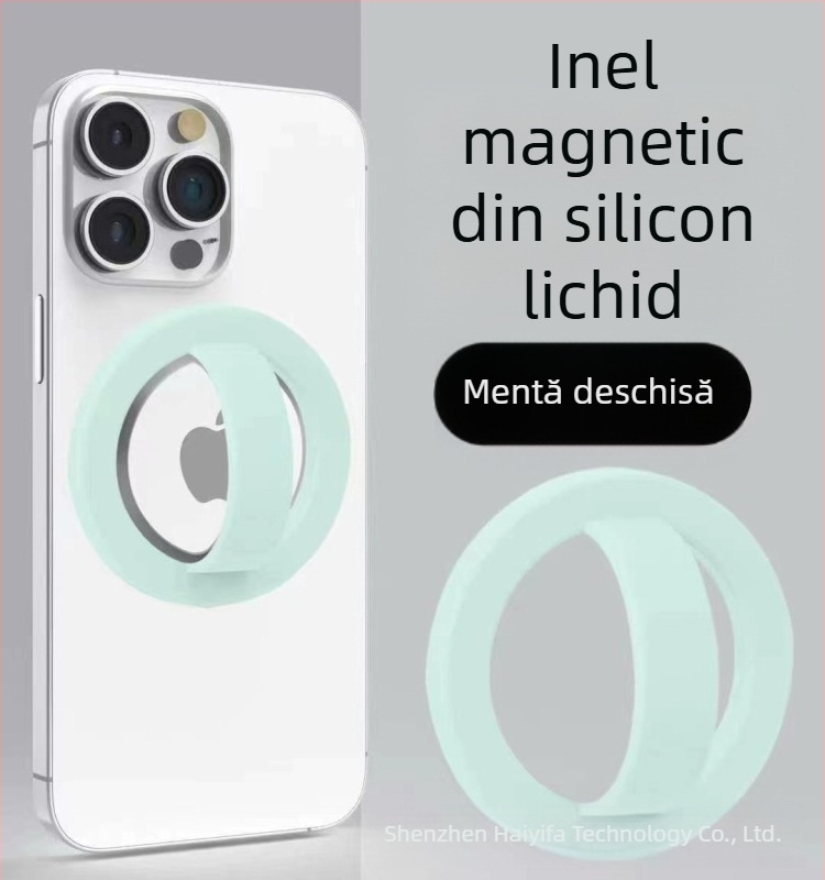 Inel magnetic pentru telefon cu MagSafe, universal, metalic, magnet puternic, anti-alunecare