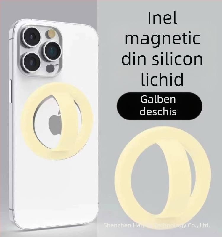 Inel magnetic pentru telefon cu MagSafe, universal, metalic, magnet puternic, anti-alunecare