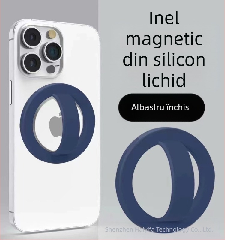 Inel magnetic pentru telefon cu MagSafe, universal, metalic, magnet puternic, anti-alunecare