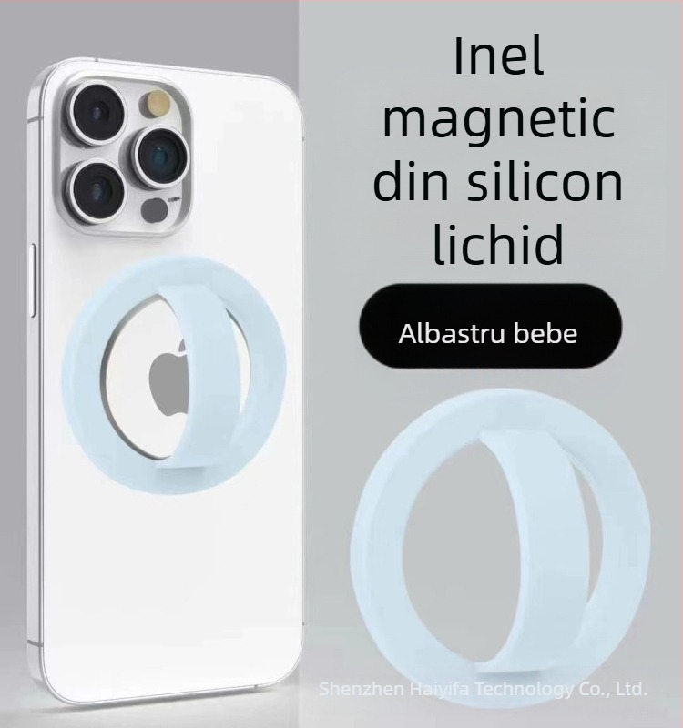 Inel magnetic pentru telefon cu MagSafe, universal, metalic, magnet puternic, anti-alunecare