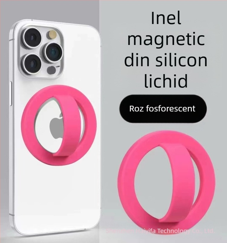 Inel magnetic pentru telefon cu MagSafe, universal, metalic, magnet puternic, anti-alunecare