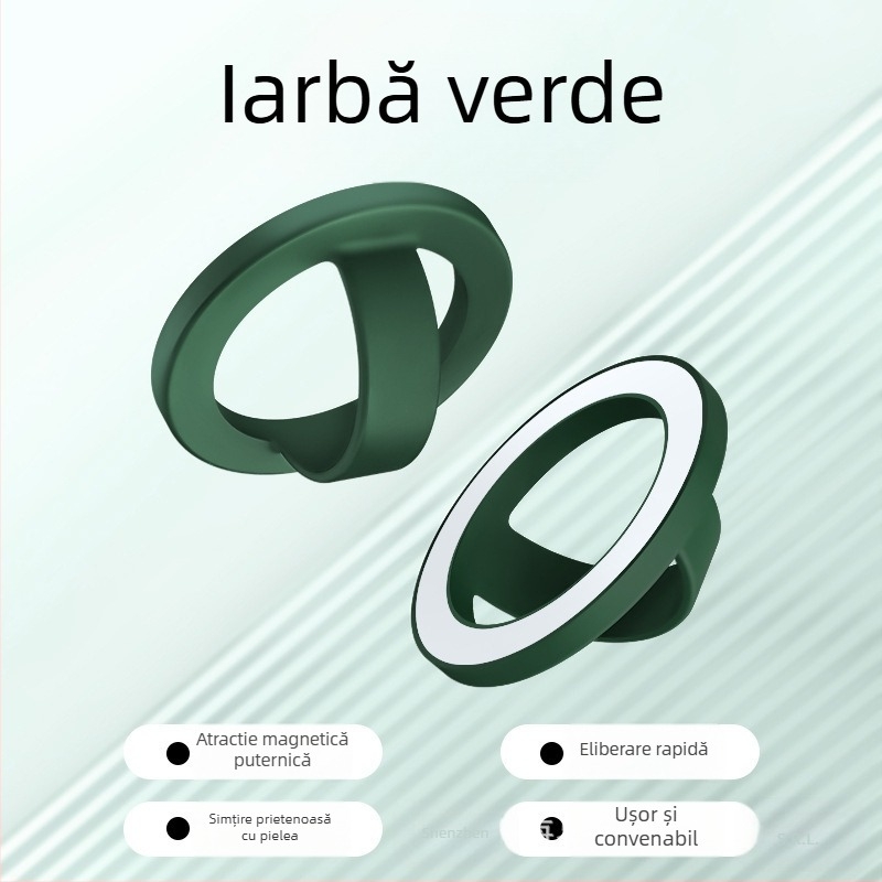 Inel magnetic pentru telefon cu MagSafe, universal, metalic, magnet puternic, anti-alunecare