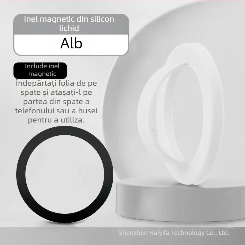 Inel magnetic pentru telefon cu MagSafe, universal, metalic, magnet puternic, anti-alunecare