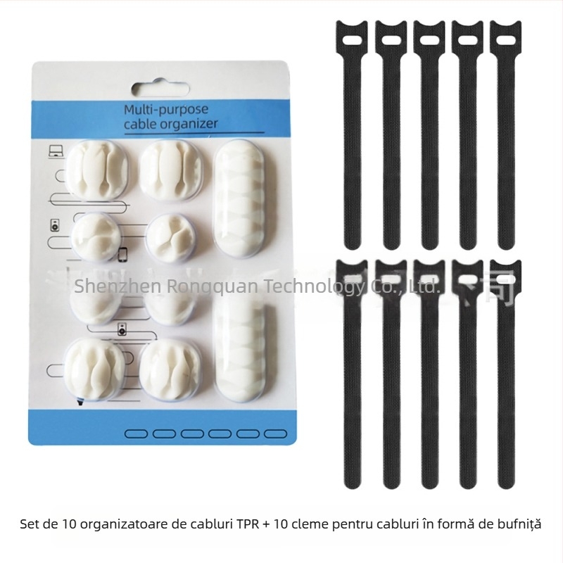 Organizer cabluri de birou – Set combinație, materiale: TPR, diving material, TPE, nylon, silica gel; potrivit pentru cabluri de date
