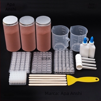 Set de instrumente pentru masă de nisip, cu matrițe pentru modele de cărămizi miniatură; neelectric, funcție unică, potrivit pentru copii 0-3 ani