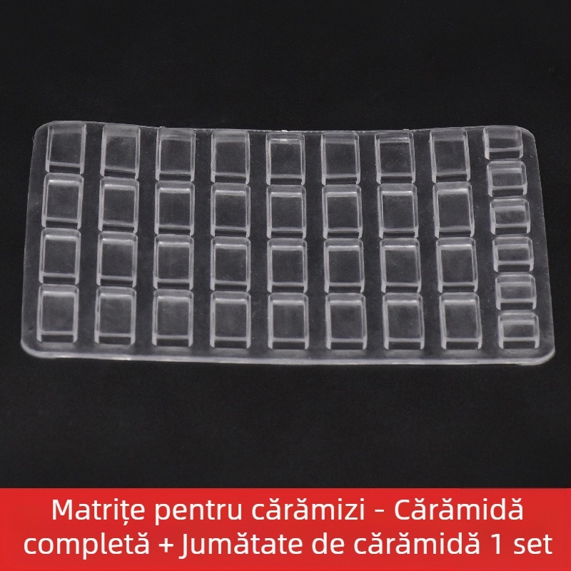 Set de instrumente pentru masă de nisip, cu matrițe pentru modele de cărămizi miniatură; neelectric, funcție unică, potrivit pentru copii 0-3 ani