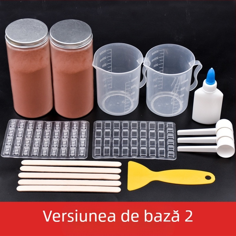 Set de instrumente pentru masă de nisip, cu matrițe pentru modele de cărămizi miniatură; neelectric, funcție unică, potrivit pentru copii 0-3 ani
