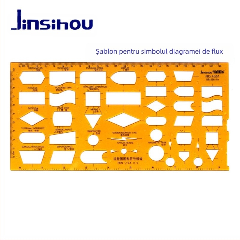 Rigla-șablon pentru desenarea curbelor și cercurilor - jinsihou, material K glue, import: Nu, autorizare IP: Nu