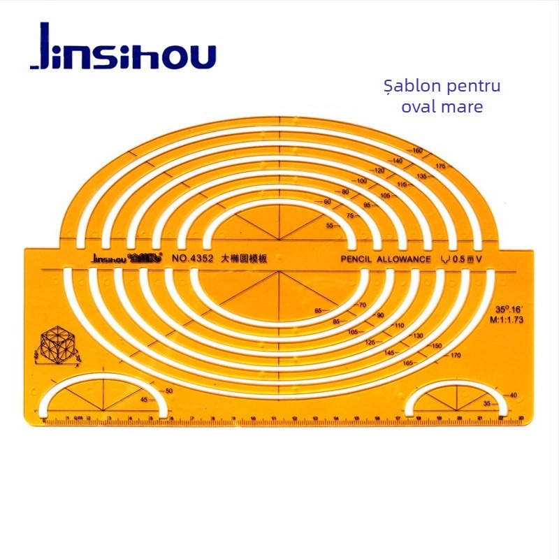 Rigla-șablon pentru desenarea curbelor și cercurilor - jinsihou, material K glue, import: Nu, autorizare IP: Nu