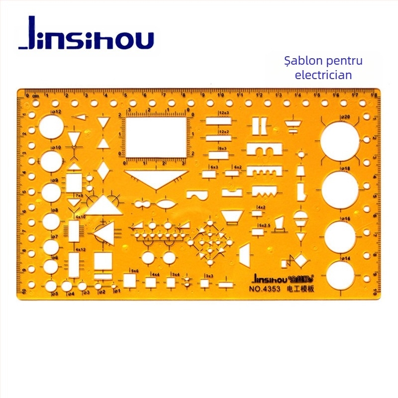 Rigla-șablon pentru desenarea curbelor și cercurilor - jinsihou, material K glue, import: Nu, autorizare IP: Nu