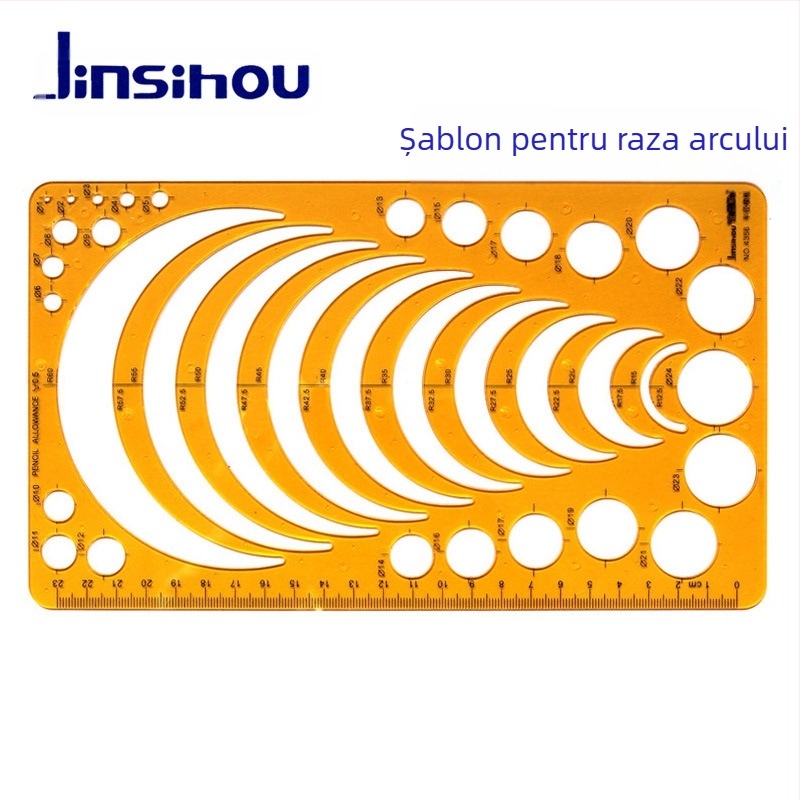 Rigla-șablon pentru desenarea curbelor și cercurilor - jinsihou, material K glue, import: Nu, autorizare IP: Nu