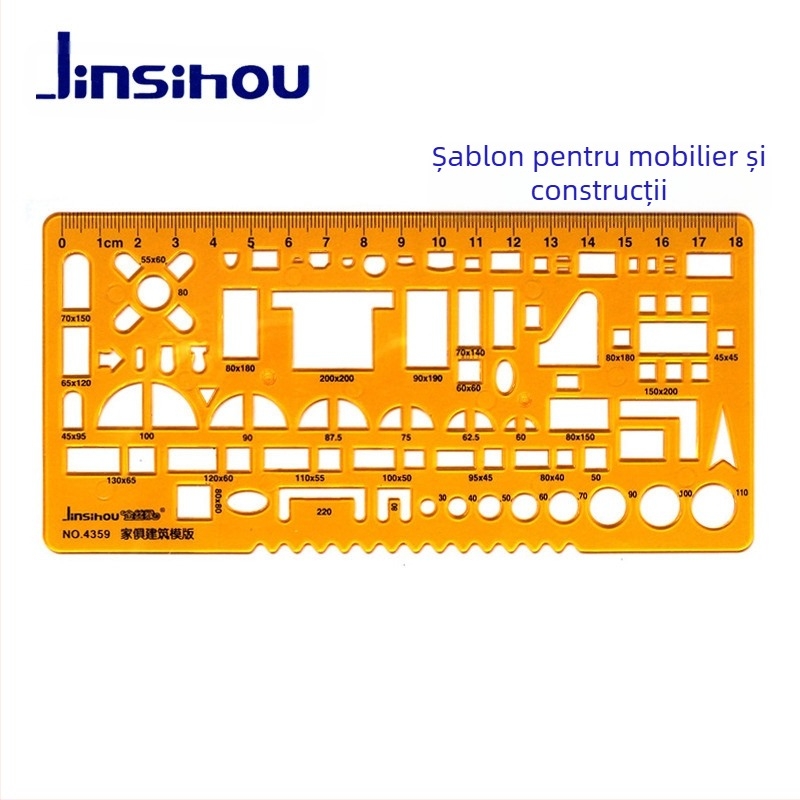 Rigla-șablon pentru desenarea curbelor și cercurilor - jinsihou, material K glue, import: Nu, autorizare IP: Nu