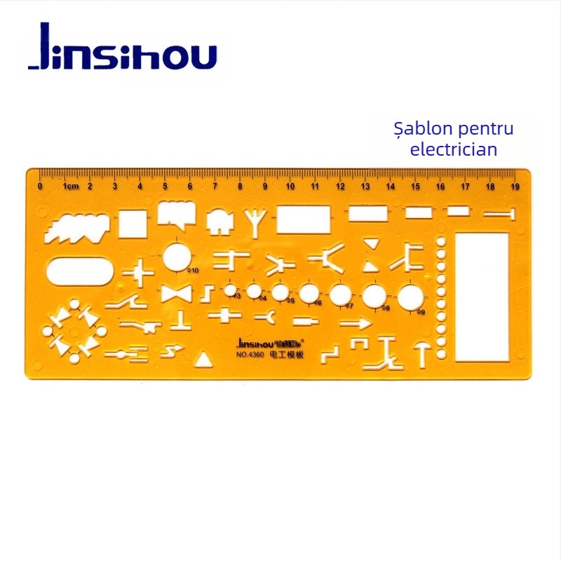 Rigla-șablon pentru desenarea curbelor și cercurilor - jinsihou, material K glue, import: Nu, autorizare IP: Nu