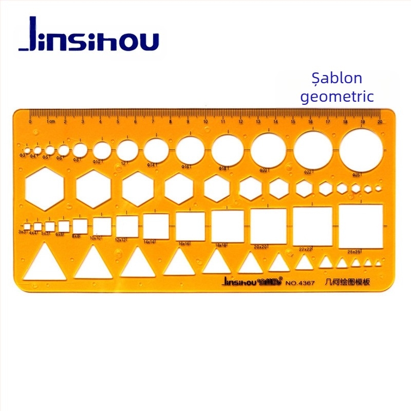 Rigla-șablon pentru desenarea curbelor și cercurilor - jinsihou, material K glue, import: Nu, autorizare IP: Nu