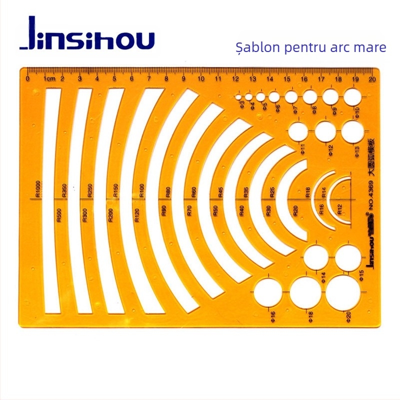 Rigla-șablon pentru desenarea curbelor și cercurilor - jinsihou, material K glue, import: Nu, autorizare IP: Nu
