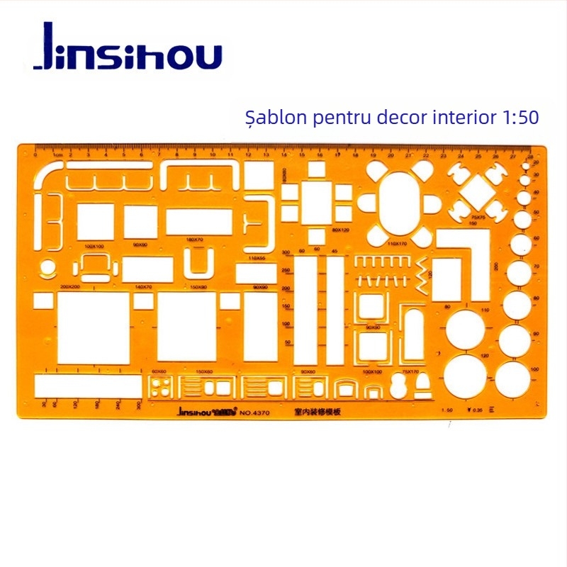 Rigla-șablon pentru desenarea curbelor și cercurilor - jinsihou, material K glue, import: Nu, autorizare IP: Nu