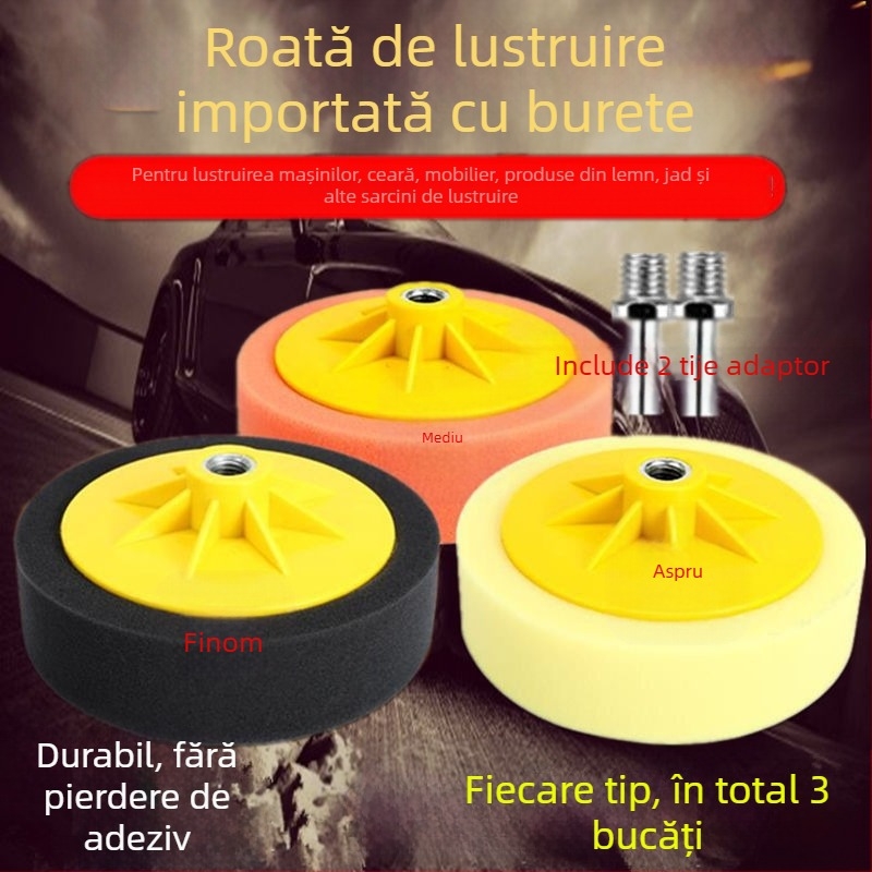 Kit de polishare auto cu role de burete și discuri de lustruire de 6 inch pentru aplicarea cerii și lustruire — Brand: Other; Tip: Other; Domeniu de utilizare: Other; Seria: Other