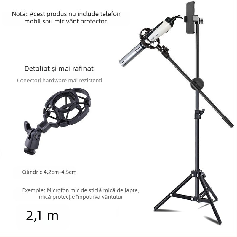JALASON Suport universal pentru podea pentru dispozitiv Terahertz terapiei, cu cadru antișoc și suport pentru telefon mobil și microfon