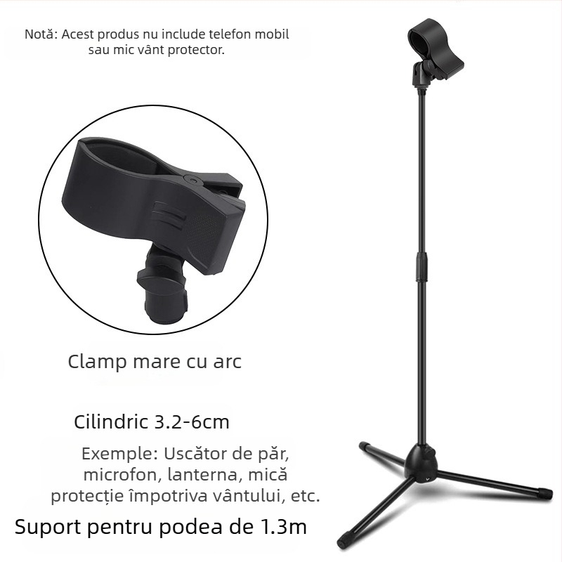 JALASON Suport universal pentru podea pentru dispozitiv Terahertz terapiei, cu cadru antișoc și suport pentru telefon mobil și microfon