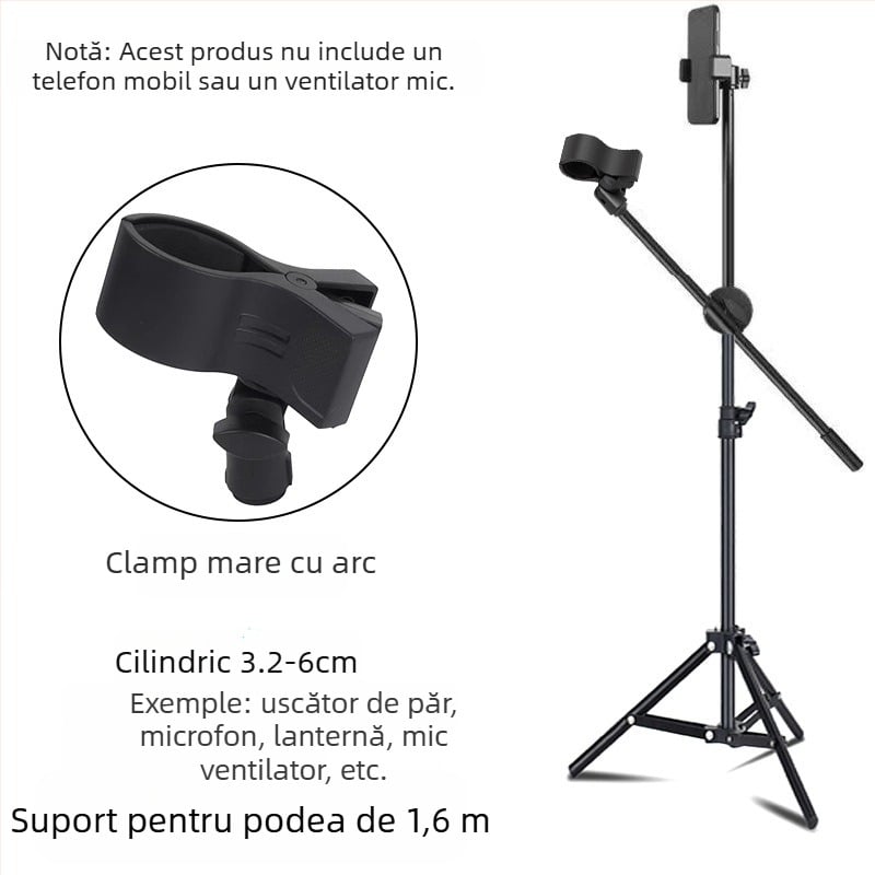 JALASON Suport universal pentru podea pentru dispozitiv Terahertz terapiei, cu cadru antișoc și suport pentru telefon mobil și microfon