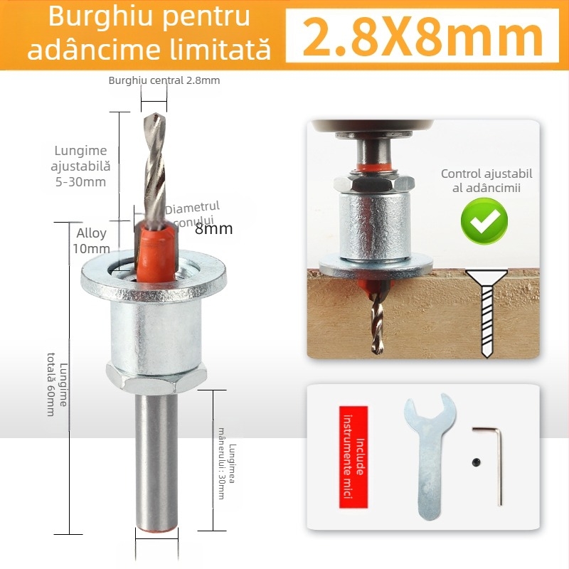 Găuritor pentru bandă de margine, unealtă manuală pentru tâmplărie pentru plăci ecologice