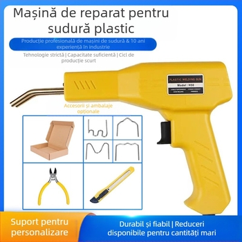 Pistol de sudură pentru plastic pentru repararea barei de protecție a mașinii, sudură inverter, 220V, 50Hz, acționare electrică, compatibil cu nylon, plastic, cauciuc, PE/PP/ABS