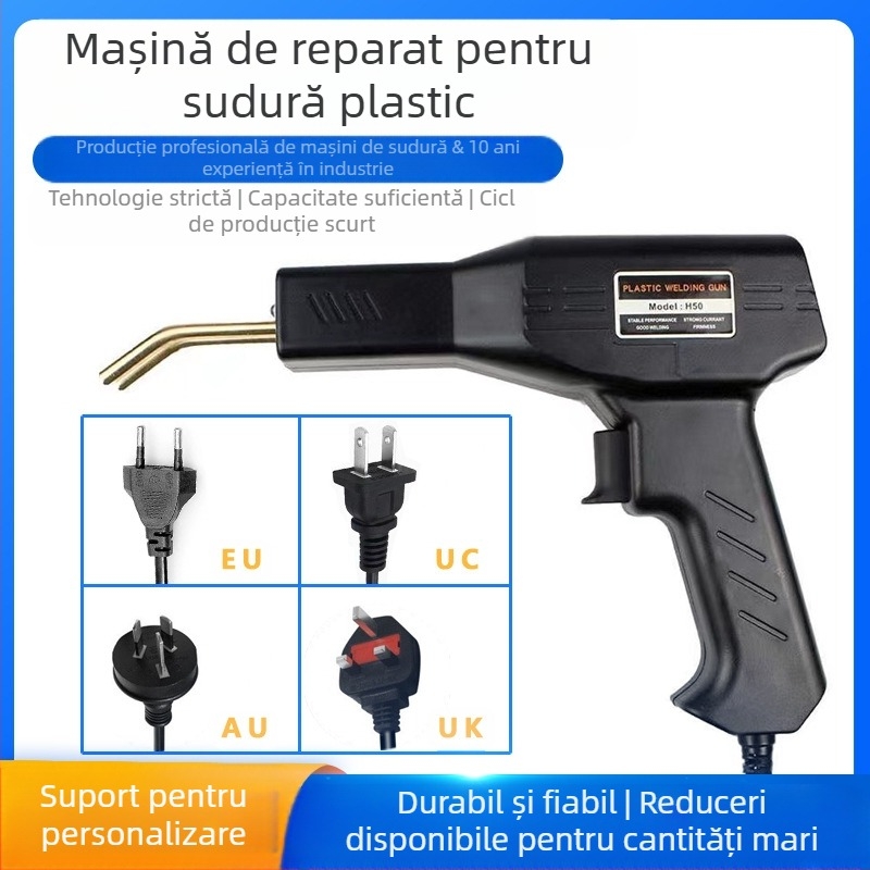 Pistol de sudură pentru plastic pentru repararea barei de protecție a mașinii, sudură inverter, 220V, 50Hz, acționare electrică, compatibil cu nylon, plastic, cauciuc, PE/PP/ABS