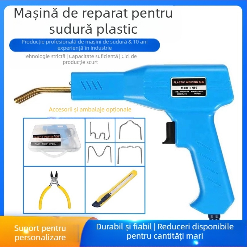 Pistol de sudură pentru plastic pentru repararea barei de protecție a mașinii, sudură inverter, 220V, 50Hz, acționare electrică, compatibil cu nylon, plastic, cauciuc, PE/PP/ABS