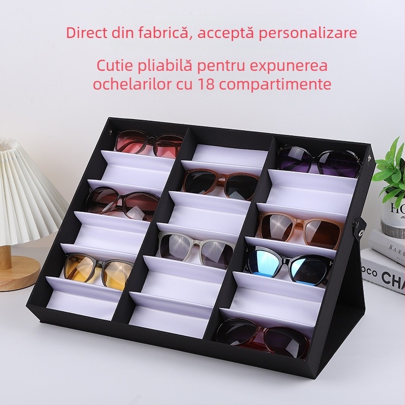 Cutie pentru ochelari și ochelari de soare — cutie de afișare și depozitare multifuncțională