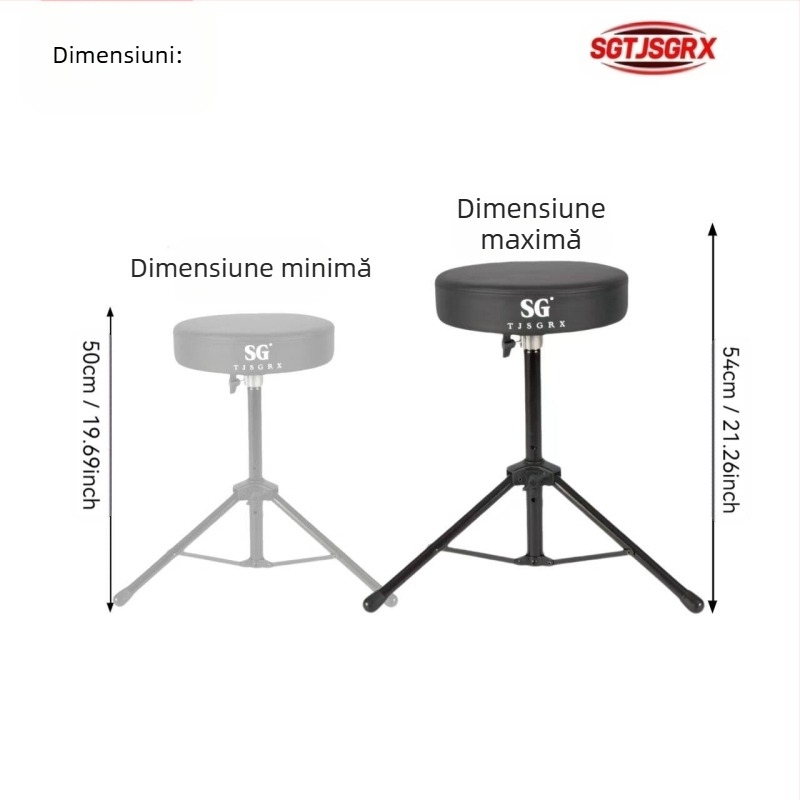 Scaun pentru tobe, rotativ, versiune îngroșată pentru adulți și copii, construcție din fier, accesorii pentru instrumente de percuție occidentale