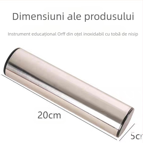 Instrument cu țeavă de nisip din oțel inoxidabil - țeavă metalică cu nisip pentru percuție de trupă - însoțitor pentru chitară