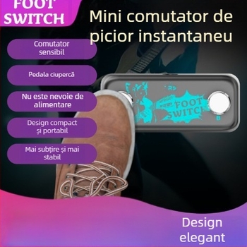 Pedal de efecte — pedal dublu cu întrerupător extern pentru picior, comutare instantanee, construcție metalică, JAMJUM