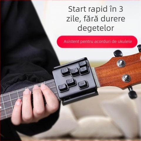 Asistent pentru acorduri de ukulele — mod de practică facil, răsucitor de corzi cu un singur clic, Xinrun