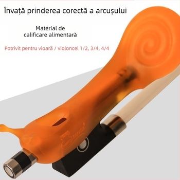Grip arcuș vioară – accesoriu ergonomic pentru poziția corectă a mâinii drepte, pentru instrumente cu coarde occidentale, marca Psychic, etichetă privată licențiată