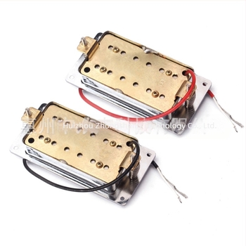 Pickup dublu pentru chitară cu cadru plat cromat | Material: bază din alamă și carcasă cromată; Model GMC42