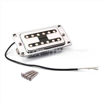 Pickup dublu pentru chitară cu cadru plat cromat | Material: bază din alamă și carcasă cromată; Model GMC42